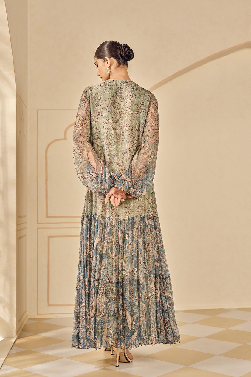 Sylva Printed Kaftan - Powder Blue, Powder Blue, image 3